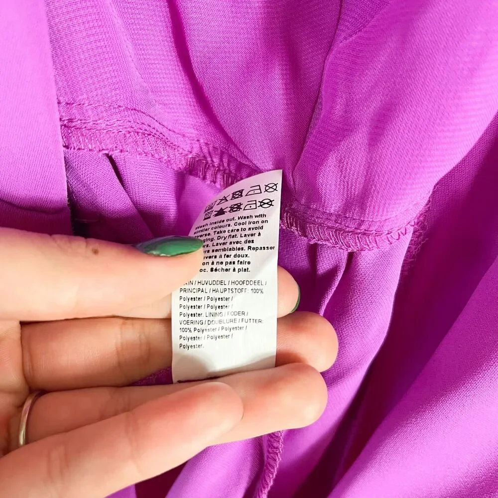 River Island NWT Purple Crossover Neckline Sleeveless Jumpsuit Size 6 - Picture 4 of 5